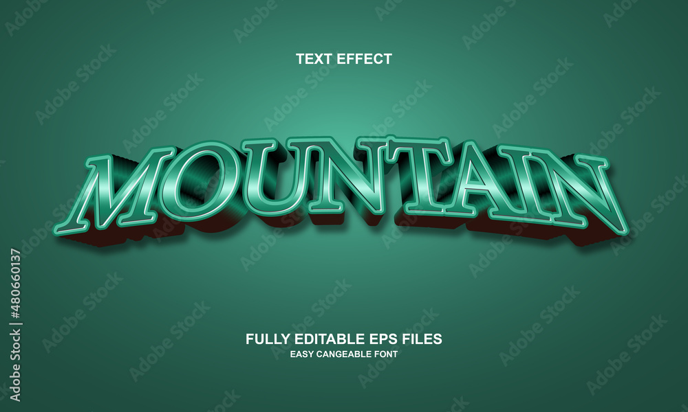 mountain text effect editable