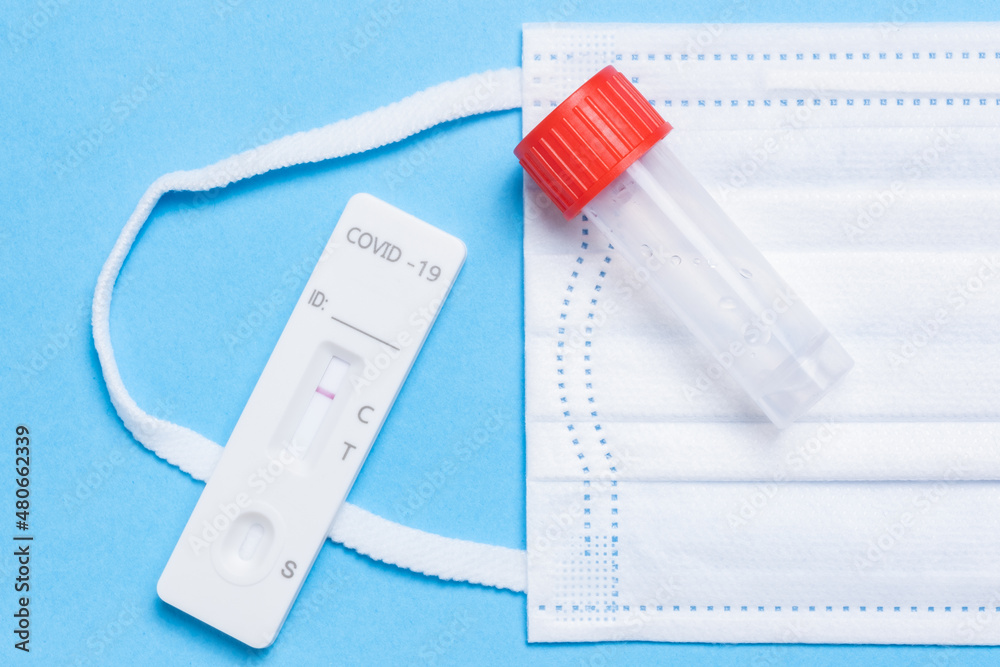 Antigen test of coronavirus or COVID-19, Medical background, Nobody Antigen test of coronavirus or COVID-19, Medical background, Nobody