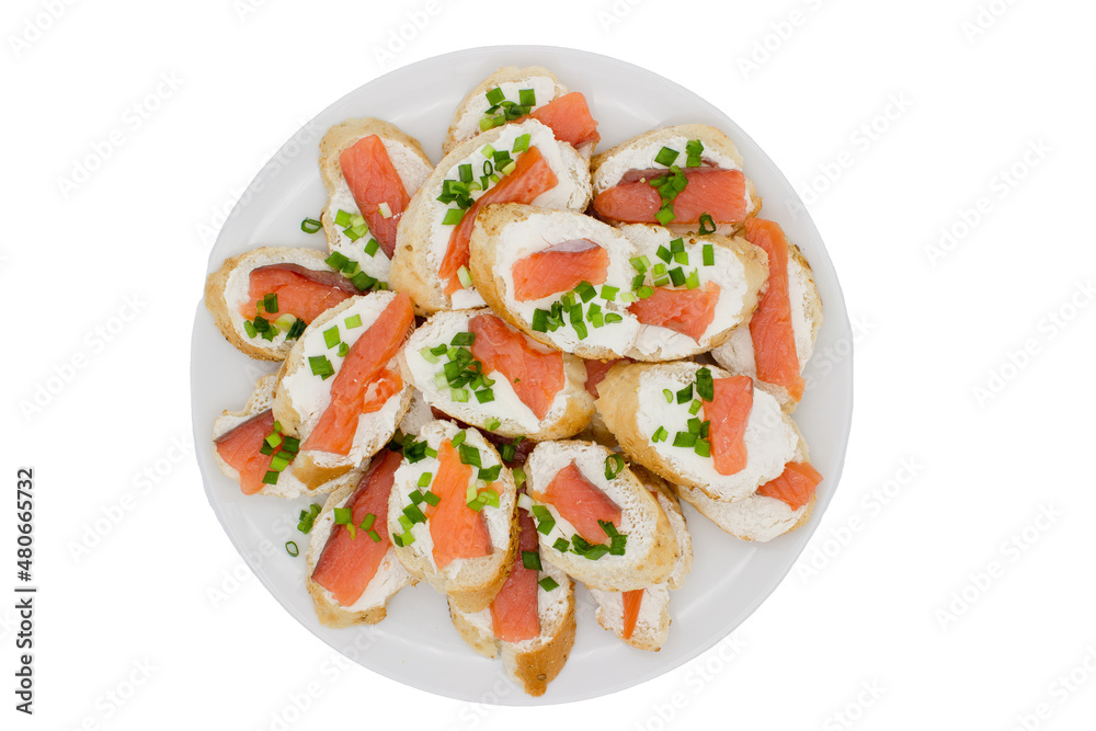 Sandwich with cream cheese and salmon Sandwich with cream cheese and salmon
