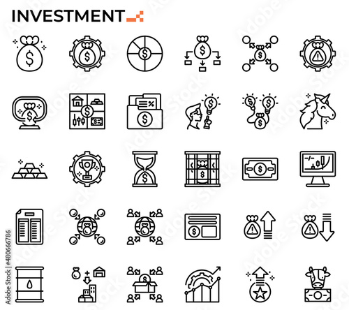 Obraz na plátně Investment icon set.