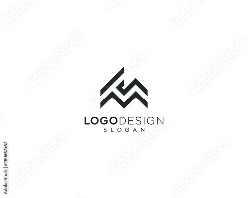 Abstract letters. MT, TM letter logo design, vector logo design