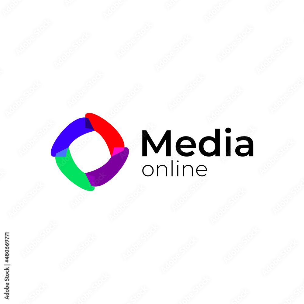 Abstract Colorful Media Tech Logo Abstract Colorful Media Tech Logo