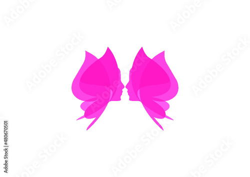Butterfly Face Beauty Logo © Blessing_ART99