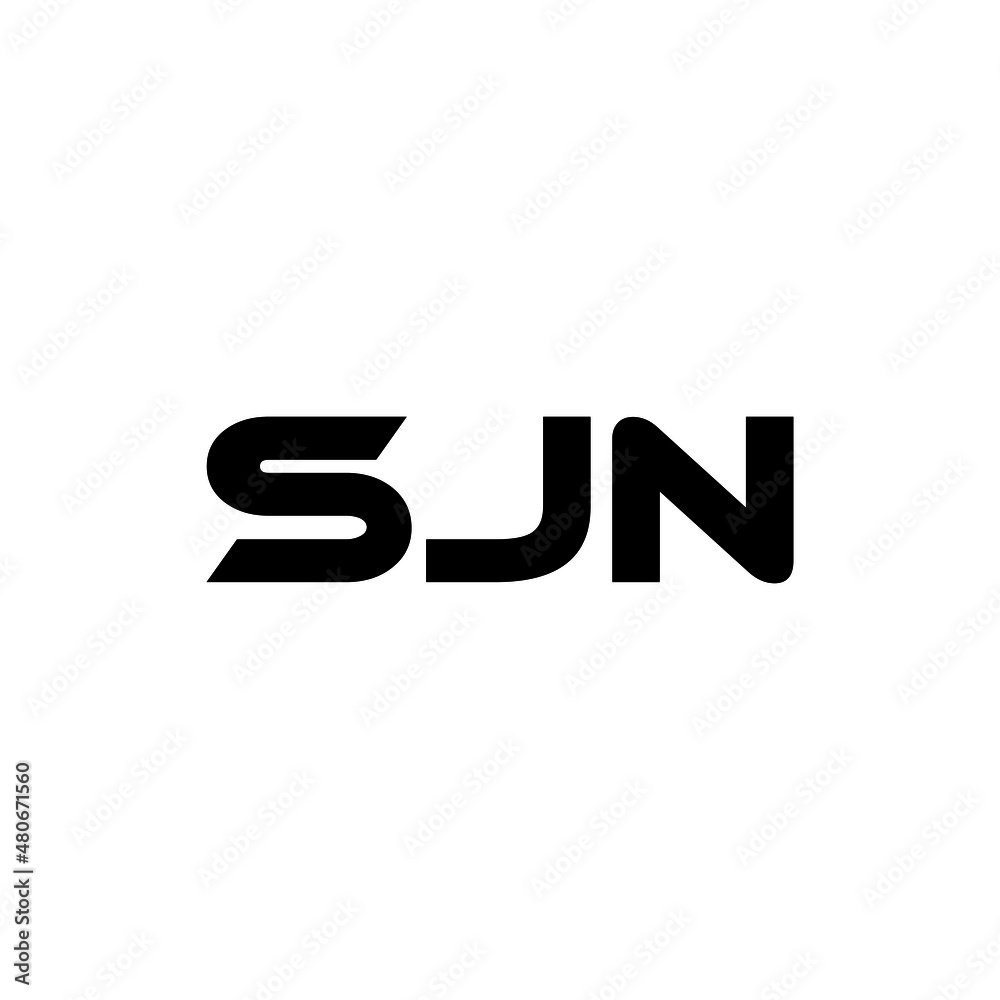 SJN letter logo design with white background in illustrator, vector logo modern alphabet font overlap style. calligraphy designs for logo, Poster, Invitation, etc.