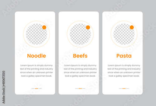 Restaurants business mobile app ui kit design template 