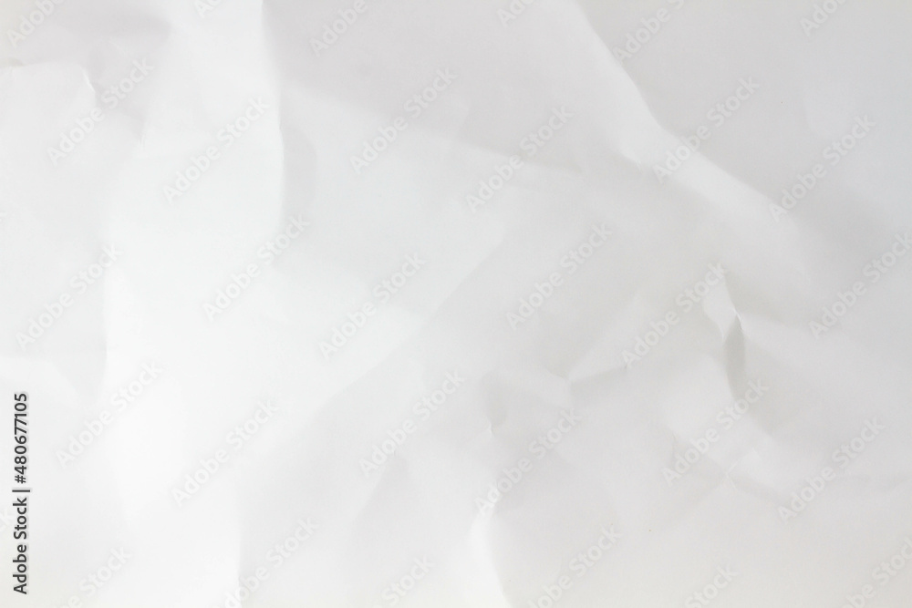 Fototapeta premium White sheet of paper. White textured sheet. Old paper top view. Grunge texture.