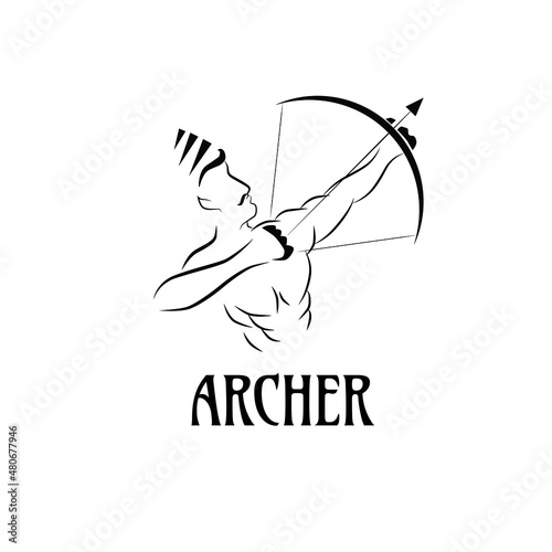 Logo design with archer concept