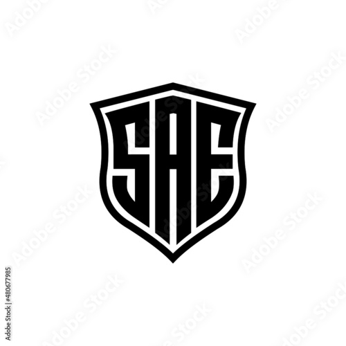 SAE letter logo design with white background in illustrator, vector logo modern alphabet font overlap style. calligraphy designs for logo, Poster, Invitation, etc.	