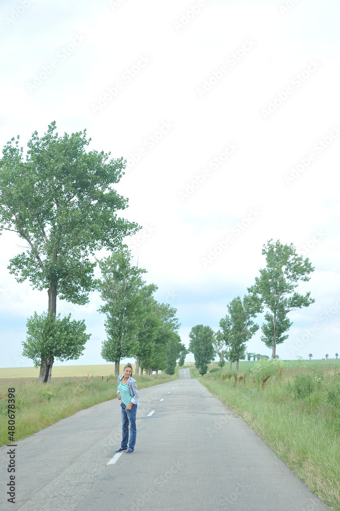 beautiful girl posing in a wheat field. beautiful girl posing in a wheat field.