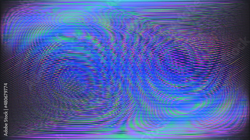 Glitch distorted geometric background . Modern art design . Noise destroyed glitched poster . Trendy defect error background with speed lines . Glitched artwork  .Psyhodelic effect .vector 