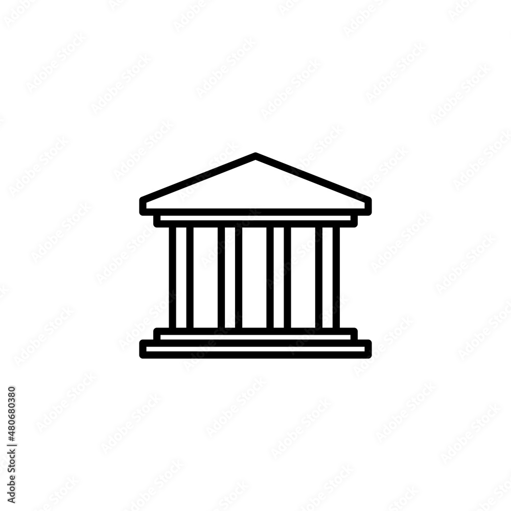 Bank icon. Bank sign and symbol, museum, university Bank icon. Bank sign and symbol, museum, university