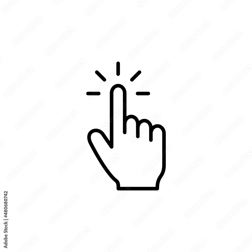 Hand cursor icon. cursor sign and symbol. hand cursor icon clik Hand cursor icon. cursor sign and symbol. hand cursor icon clik