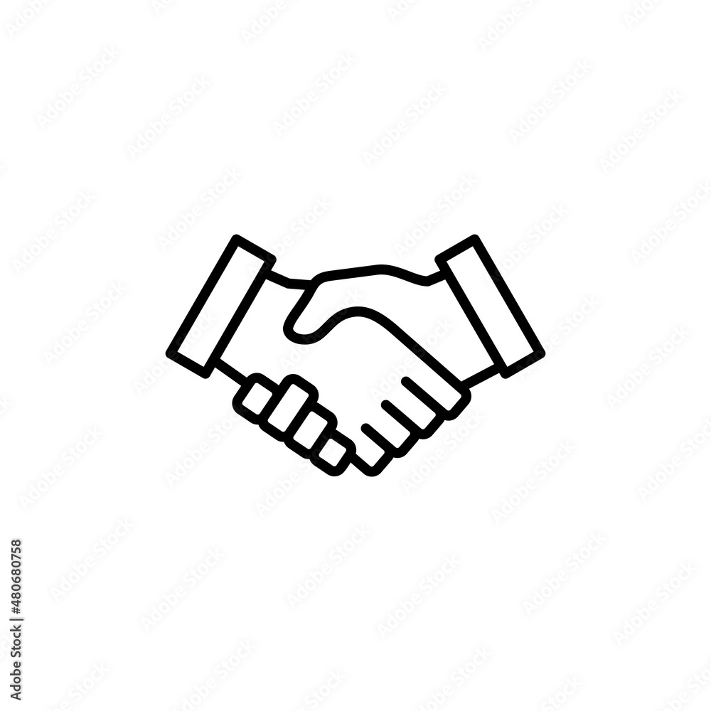Handshake icon. business handshake sign and symbol. contact agreement Handshake icon. business handshake sign and symbol. contact agreement