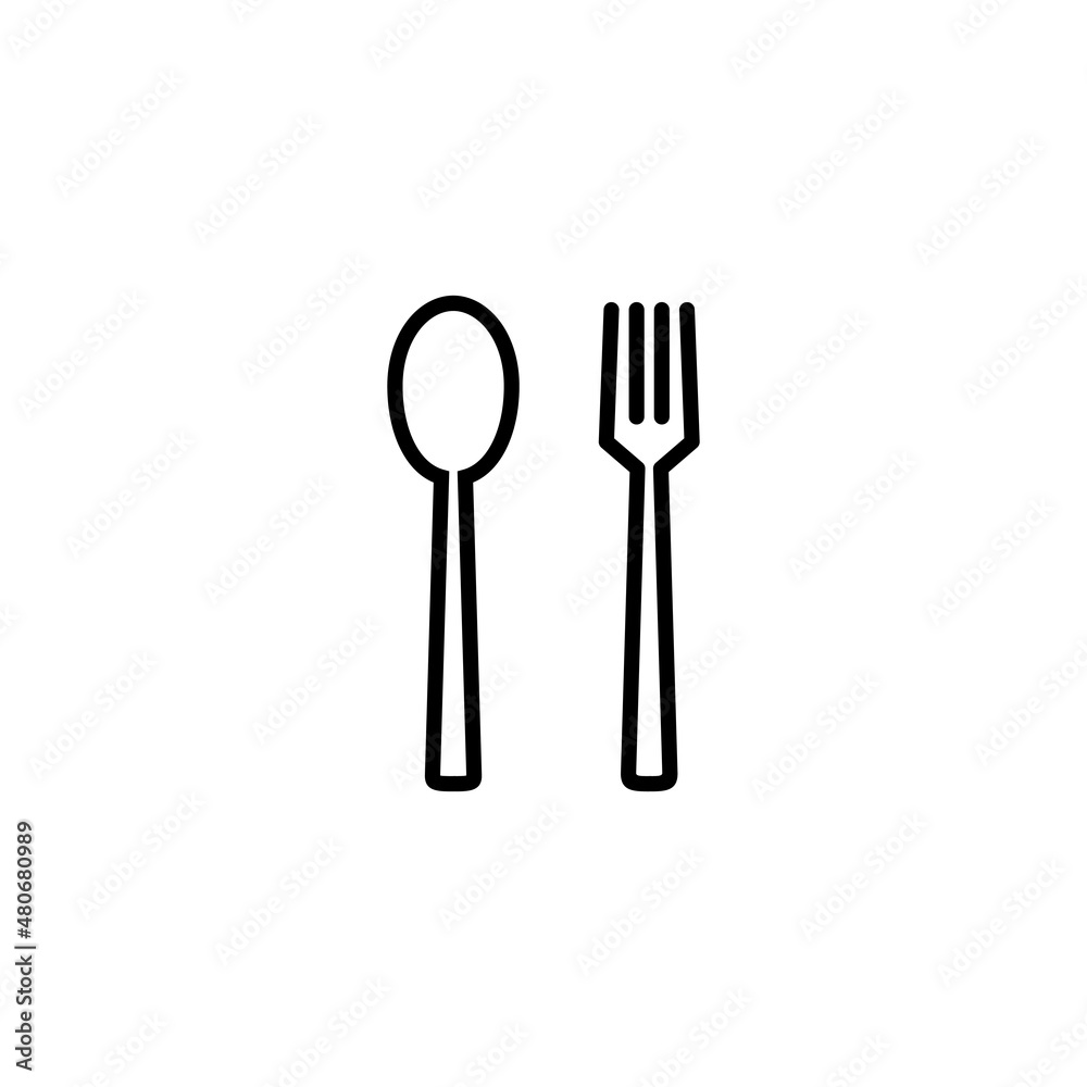 spoon and fork icon. restaurant sign and symbol spoon and fork icon. restaurant sign and symbol