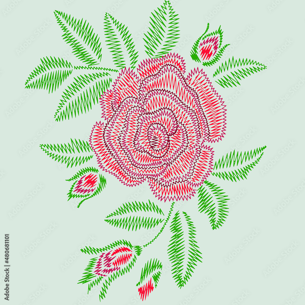 Embroidery Texture motif vector file Stock Vector | Adobe Stock
