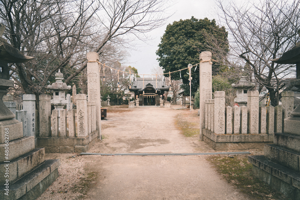 散歩道にある神社 散歩道にある神社