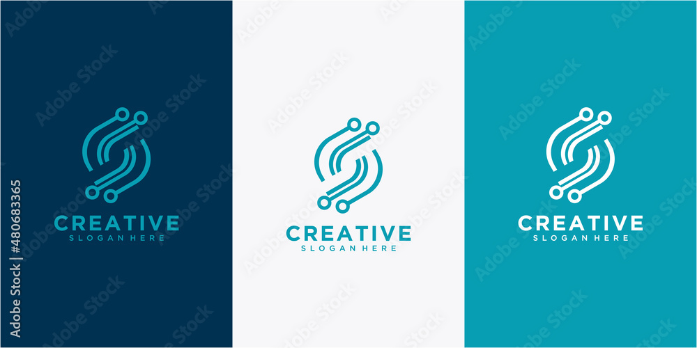 Letter S Tech Logo Design illustration. S Tech Digital Logo Design. Letter S network logo design concept Letter S Tech Logo Design illustration. S Tech Digital Logo Design. Letter S network logo design concept