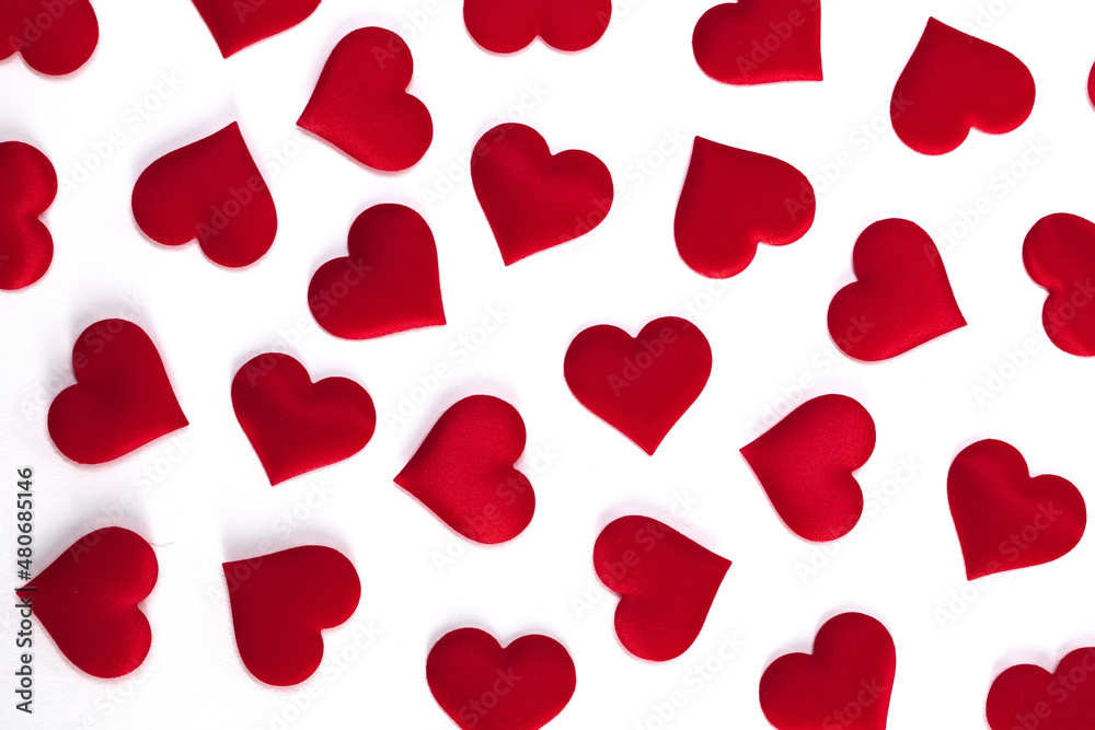 Valentines day hearts on white Valentines day hearts on white