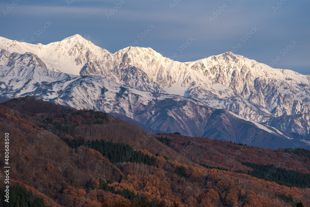 白馬三山の輝き