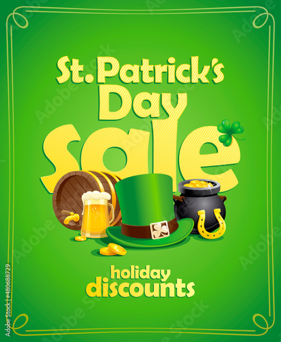 St. Patrick's day sale banner concept