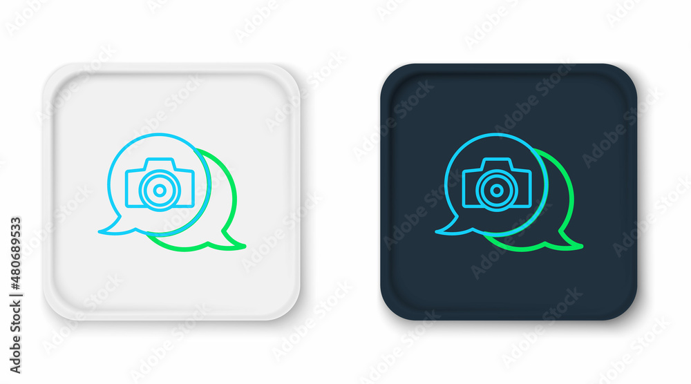 Line Photo camera icon isolated on white background. Foto camera. Digital photography. Colorful outline concept. Vector Line Photo camera icon isolated on white background. Foto camera. Digital photography. Colorful outline concept. Vector