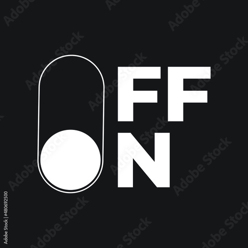 vector illustration On and Off toggle switch button. Vector Illustration