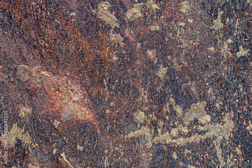 Background of gneiss with striped brown colours