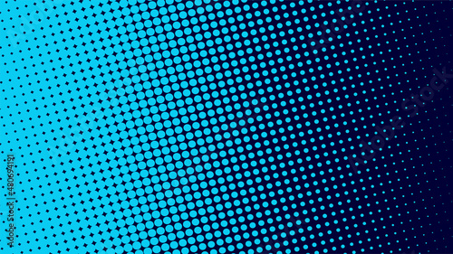 Abstract vector halftone background. Pattern design elements with blue gradient.
