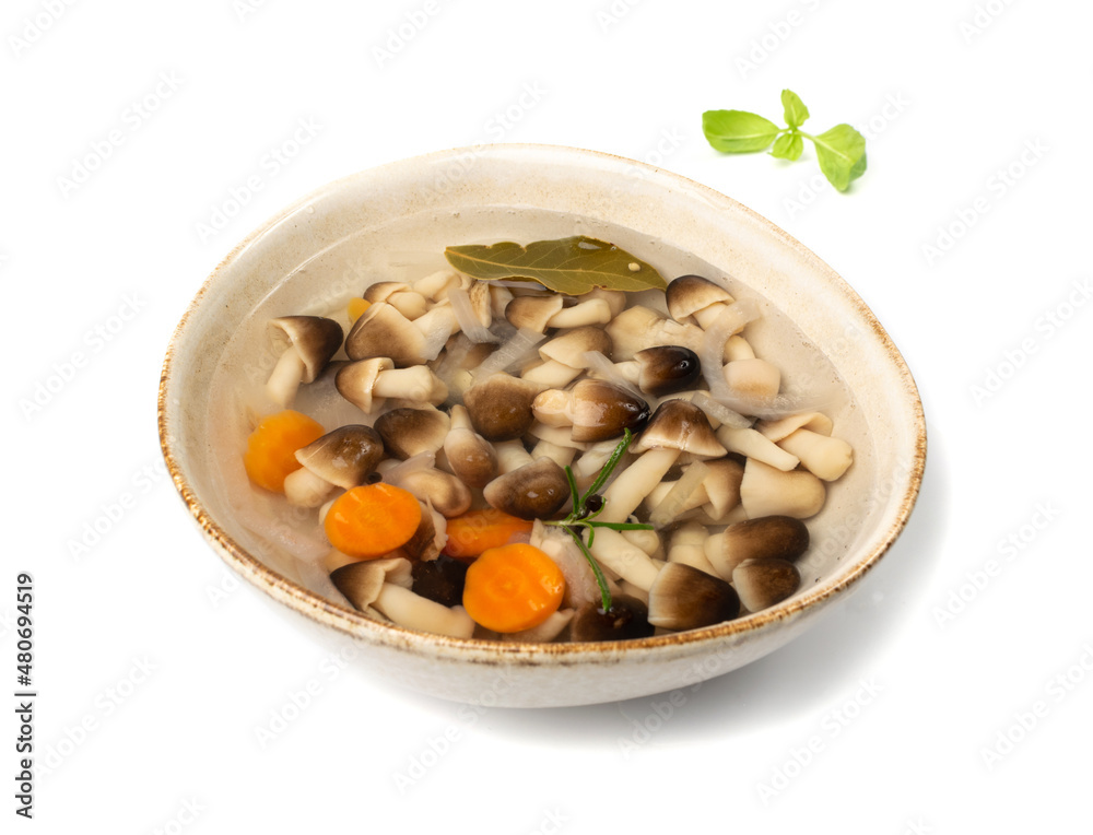 Pickled Straw Mushrooms Isolated Pickled Straw Mushrooms Isolated