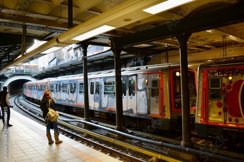Photography train in the station