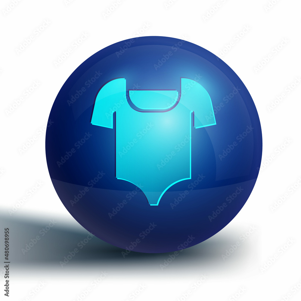 Blue Summer beach swimsuit icon isolated on white background. Beach women fashion. Blue circle button. Vector Blue Summer beach swimsuit icon isolated on white background. Beach women fashion. Blue circle button. Vector