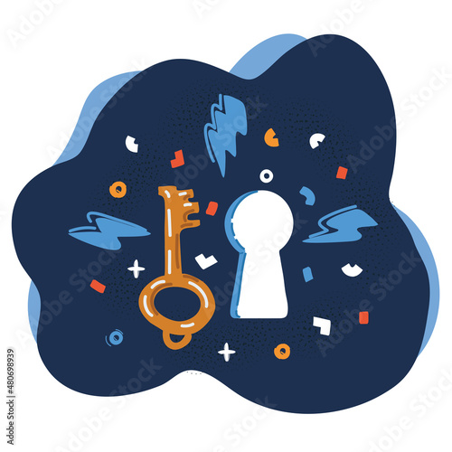 Cartoon vector illustration of Backhole.