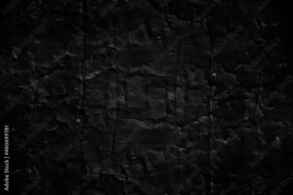 Naklejka premium abstract black background blank concrete wall grunge stucco cracked texture
