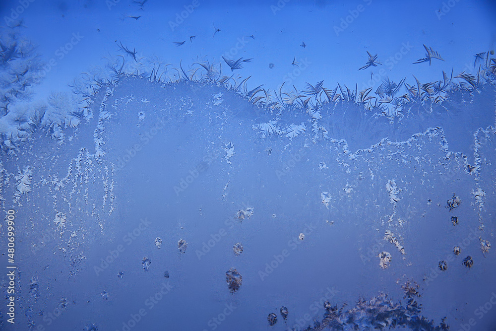 abstract winter background hoarfrost frost ice snow seasonal