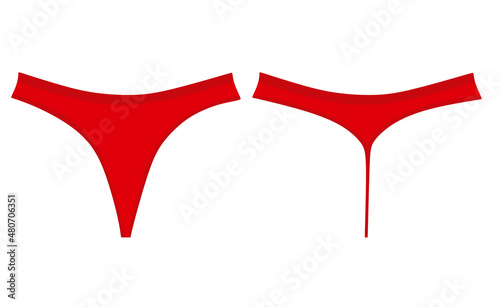 Red woman underwear. vector illustration photo