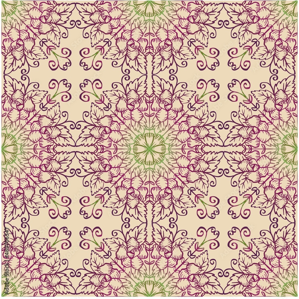 Floral mandala seamless pattern Floral mandala seamless pattern