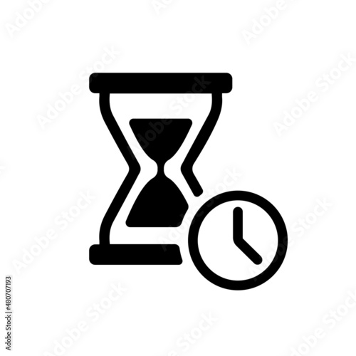 Hourglass (sandglass) vector icon illustration