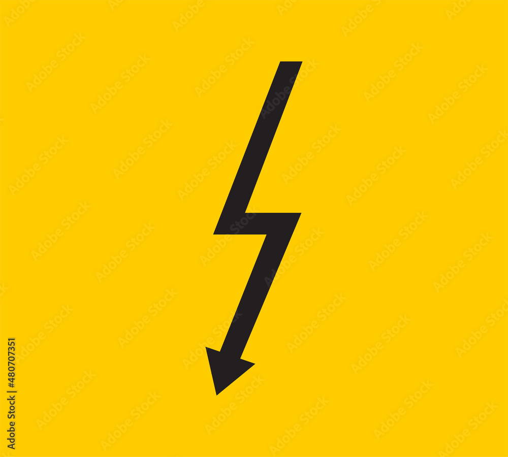 Power energy vector emblem. Electricity flash symbol. Charge or danger icon Power energy vector emblem. Electricity flash symbol. Charge or danger icon