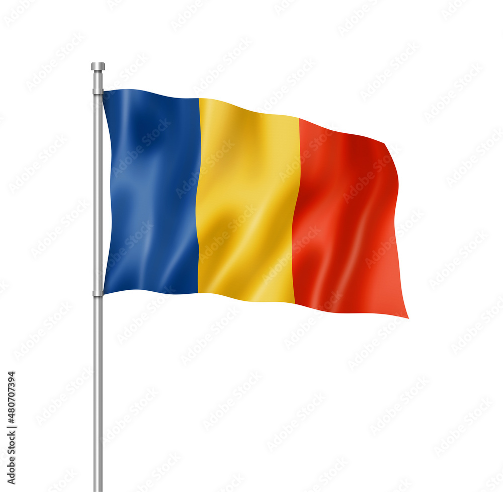 Romanian flag isolated on white Romanian flag isolated on white