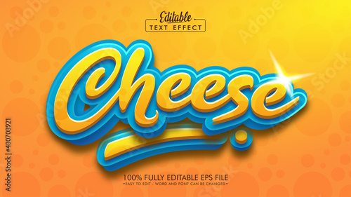 Cheese Editable text effect