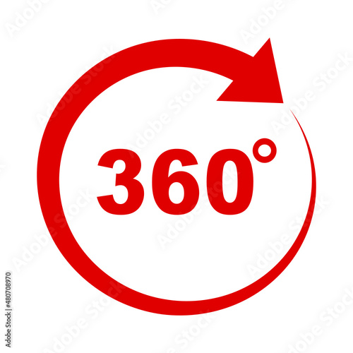 ikona znaku 360 stopni