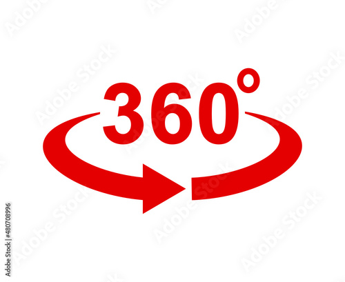 ikona znaku 360 stopni