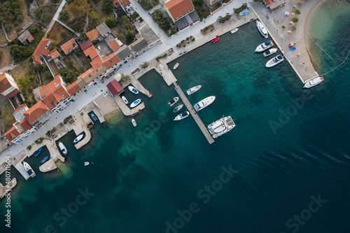 aerial view of the Croatia Krapanj island photo