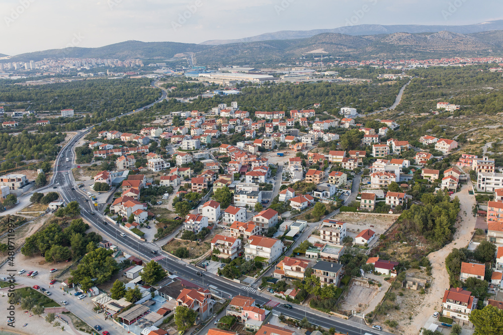 aerial view of the Brodarica town