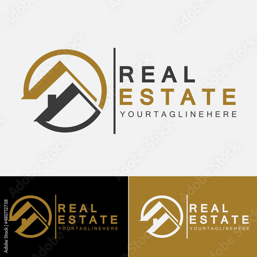 Real Estate Business Logo Template, Building, Property Development, and Construction Logo Vector