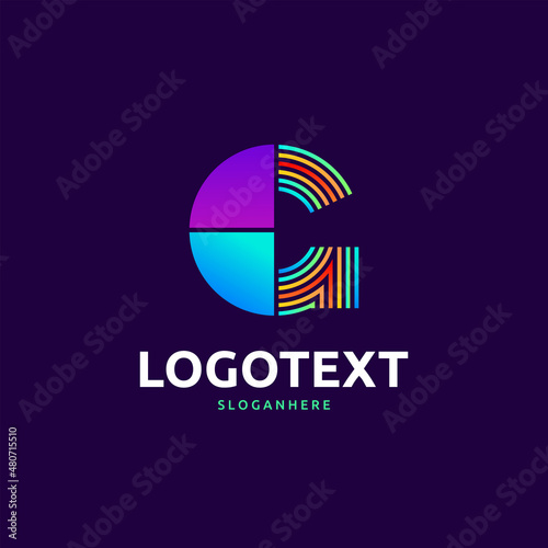 Free Download G letter colorful logo abstract design. G alphabet logo - GFXLoad