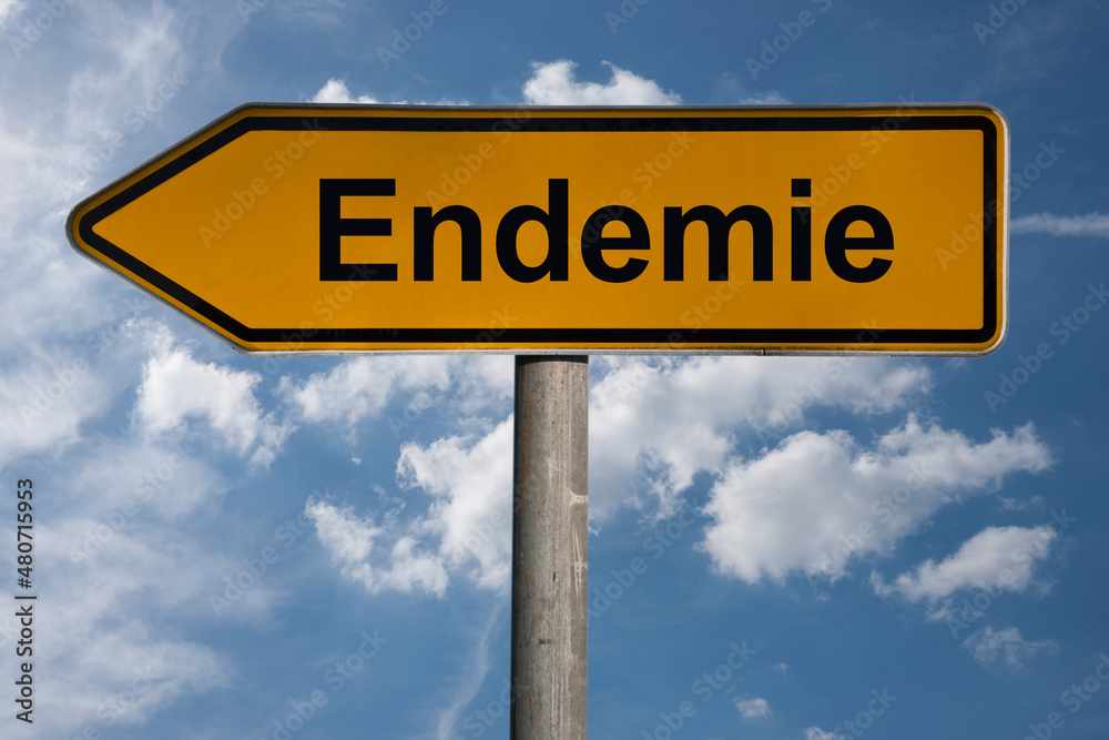 Obraz premium Wegweiser Endemie