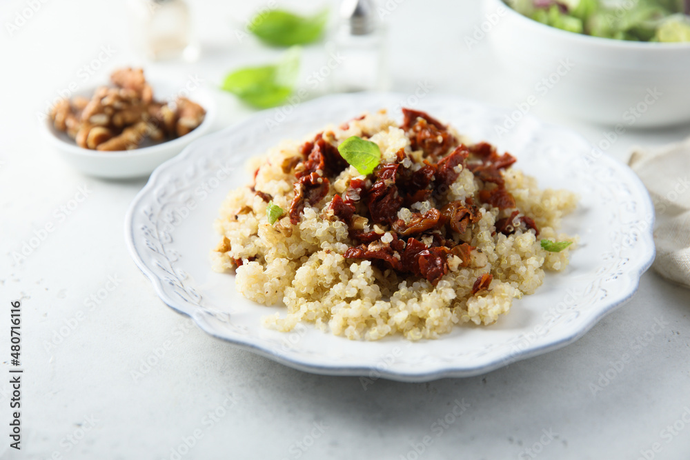 Homemade couscous with sun dried tomatoes and walnut Homemade couscous with sun dried tomatoes and walnut