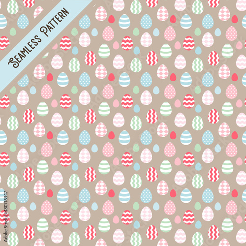seamless pattern with easter eggs