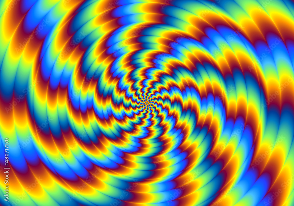 Photos Pulsing fiery spirals. Spin illusion.
